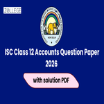 ISC Class 12 Accounts Question Paper 2026 with Solution Pdf